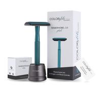 COLORglide® rasoio di sicurezza con supporto e 5 lame | Rasoio di sicurezza per donne e uomini | rasoio barba manuale | Safety Razor Zero Waste | Boopan