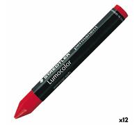 Colori a Cera Staedtler Lumocolor Permanente Rosso [12 Unità]