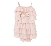 Colori Chiari abito cerimonia bambina con balze rosa 10a