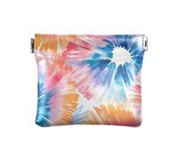 Colori chiari acquerello modello tie-dye spremere portamonete sacchetto portamonete porta cambiamento titolare in pelle PU mini portafoglio portamonete per donne ragazze uomini