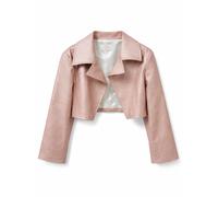 Colori Chiari giacca in ecopelle laminata rosa antico