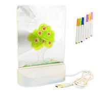 Colori Della Scheda Note LED - Lavagna Acrilico Cancellata | Scheda Da Disegno LED | Scheda Note Con Messaggi Riscrivibili Luce Notturna | Scheda Note LED | Con 7 Penne Per