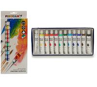 COLORI E TEMPERE DAM DM57820C91 - set 12 pezzi, colori acrilici, multicolore