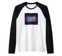 Colori Fantastici con discorso sullo Schermo di Caricamento per Ragazzi e Ragazze Maglia con Maniche Raglan