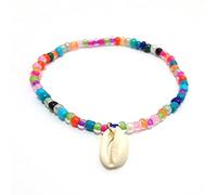 Colori Misti Mini Perline Cavigliera con Ciondolo a Conchiglia Semplice Catena per Piedi da Spiaggia Estiva Boho Colorata Attractive