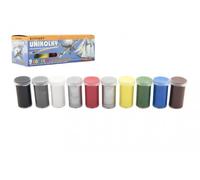 Colori modellistici Unikolky - set di 9 colori + vernice opaca gratis