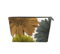 Colori moderni autunnali Gerbera Margherite floreali, Borsa per il trucco Borsa per cosmetici Borsa da toilette da viaggio portatile Borsa da toilette