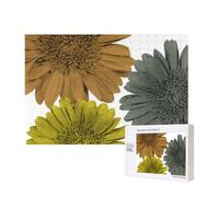 Colori moderni autunnali, gerbere e margherite floreali,Puzzle in legno da 300 pezzi per famiglie, per adulti e adolescenti, decorazioni per la casa