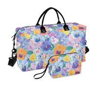 Colori Pittura A Olio Senso Fiori Borsa Tote Da Viaggio Carry On Spalla Weekend Tote Gym Sport Duffel Borse con Toiletry Bag per Viaggio Pieghevole bolso para
