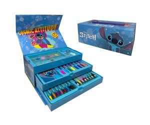 COLORI STITCH ALIENO SIMPATICO DISNEY PENNARELLI ACQUERELLI E PASTELLI E CASSETT