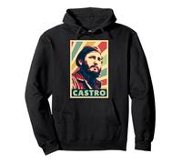 Colori Vintage Fidel Castro Felpa con Cappuccio