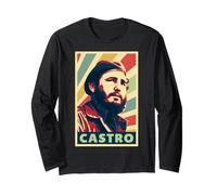 Colori Vintage Fidel Castro Maglia a Manica