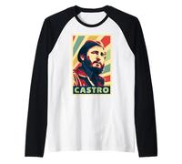Colori Vintage Fidel Castro Maglia con Maniche Raglan