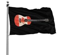 Colori Vivaci Bandierine Durevole Flags Aged And Worn Canadian Acoustic Guitar 90X150Cm Bandiere Da Giardino Per Celebrazione Balcone All'Aperto
