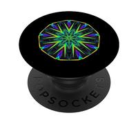 Colori vivaci Effetto Caleidoscopio Geometria Mandala Angular PopSockets PopGrip Adesivo