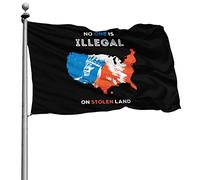 Colori Vivaci Flags Classica Bandiere Da Giardino No One Is Illegal On Stolen Land 90X150Cm Bandiere Da Balcone Per Ristoranti All'Aperto Esterno