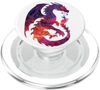 Colori vivaci Viola Rosso Arancione Fire Dragon PopSockets PopGrip per MagSafe