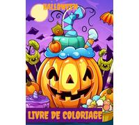 Coloriage Kawaii Halloween : Livre de Coloriage Enfants 6-10 ans | 50 Dessins d’Adorable Kawaii | Format A5 : Pratique à transporter