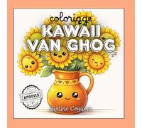 Coloriage Kawaii Van Ghog:: Paysages et natures mortes à colorier
