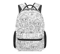 Coloring Backpack for Kids DIY - Cow Print Crafting Student Bookbag Hand
