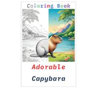 Coloring Book Adorable Capybara