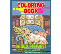 COLORING BOOK: An amazing fun activity for every age group with 38 beautiful dark line big pictures.