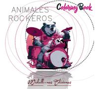 Coloring Book Animales Rockeros: Medalloones Ediciones