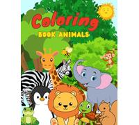 Coloring Book Animals for Kids: Multilingual, for learning English, Portuguese, Italian, and French