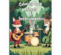 Coloring Book Animals & Instruments