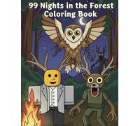 Coloring Book: Engaging Jumbo Drawing Sheets Presenting Character Designs and Iconic Visual Moments from 99 Nights in the Forest for Kids Ages