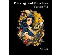 Coloring book for adults : Tattoo V.1: Size 8.5*11 inches, 50 coloring pages