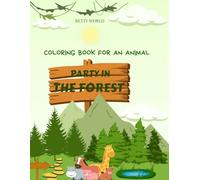 coloring book for an animal party in the forest