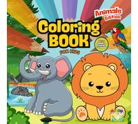 Coloring Book for Kids Animal Edition with Example Painting to Inspire: Fun, Simple, and Adorable Illustration of Animals.