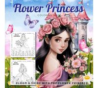 Coloring Book for Kids: flower princess coloring book