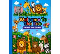 Coloring book for kids: Happy Zoo Animals