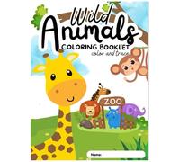 Coloring book for kids: Wild animals