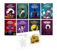 Coloring Book, Halloween Drawing Pad, 1 Piece, Spooky and Engaging Designs, Supports Creativity, Art Book for Kids, crayons, pencils, Fun, Educational, Travel, Home
