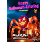 Coloring Book - "Happy Halloween Coloring" 02 / Junior-Edition: a must have for those who love Halloween / 60 pages with scenes