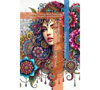Coloring book MYSTICAL FEMALE PORTRAIT: "Artistic Coloring Book Featuring Feminine Elegance and Mandalas"