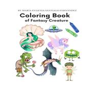 Coloring book of fantasy creature
