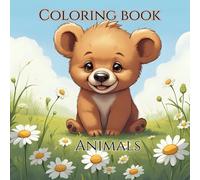 Coloring book: Pictures of different animals in nature for coloring