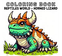 Coloring Book: Reptiles Animals World - Horned Lizard