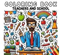 Coloring Book - Teachers and School