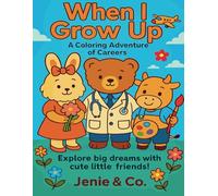 Coloring book: When I Grow Up: A Coloring Adventure of Careers: Discover 33 Fun Careers with Adorable Friendly Animal Friends - Inspiring, ... Preschoolers, and Kindergartners,8.5"x11".