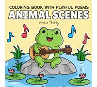 Coloring Book with Playful Poems: Animal Scenes: 40 Bold and Easy Coloring Pages