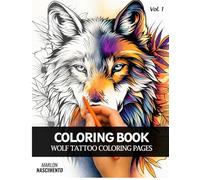Coloring Book | Wolf Tatoo Coloring Pages - Vol.1