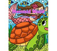 Coloring Books for Adults Teens Kids Relaxation-Starfish Mermaid Waterweed Turtles Fish Crab Coral