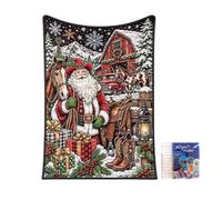 Coloring Coperta di Natale Colorabile Babbo Natale Interactive Craft Set | Colora la tua coperta, decorazione per la casa per adulti e bambini, divano, casa, letto, ufficio, vacanze, feste, dormire