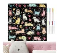 Coloring Doodle Blanket, Cute 57x47inch Animal, Blanket with Markers, Interactive Creative Tool, Hands-On Art Accessory for Home Bedroom Couch Bed Chair Office Farmhouse Kids Adults Birthday Party