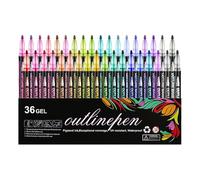 Coloring Highlighter Penner, Shimmer Markers, Doppia Lines Glitter Gel Pens, Glitter Outline Pen Set, Self-Outline Glitter Gel Markers for Glitter Doodle Drawing, Greeting Cards